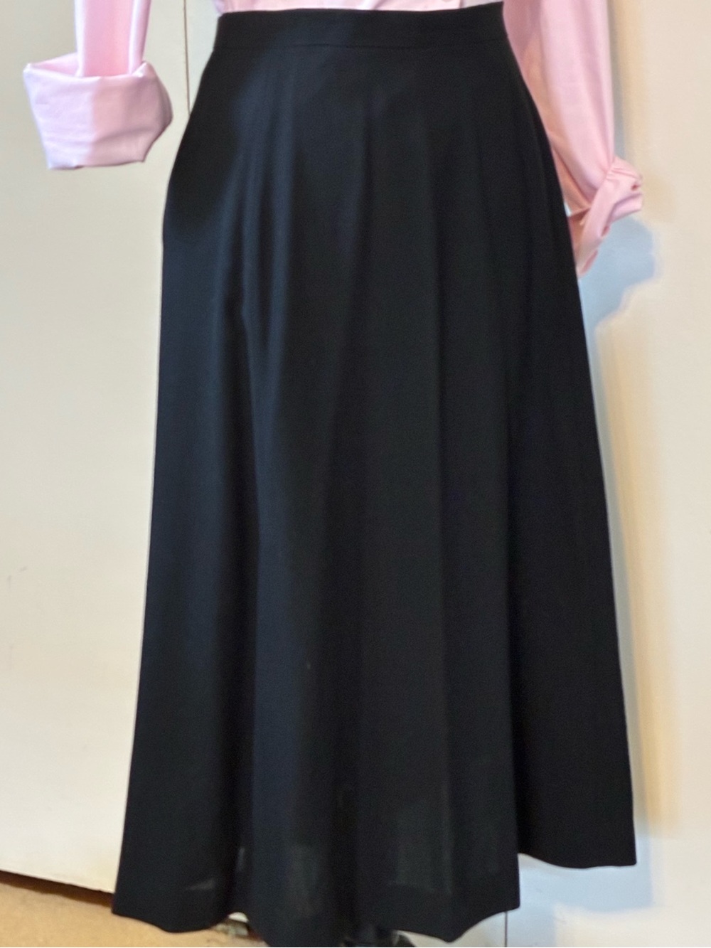 Nordstrom Black Full-Length Crepe-like Maxi Skirt